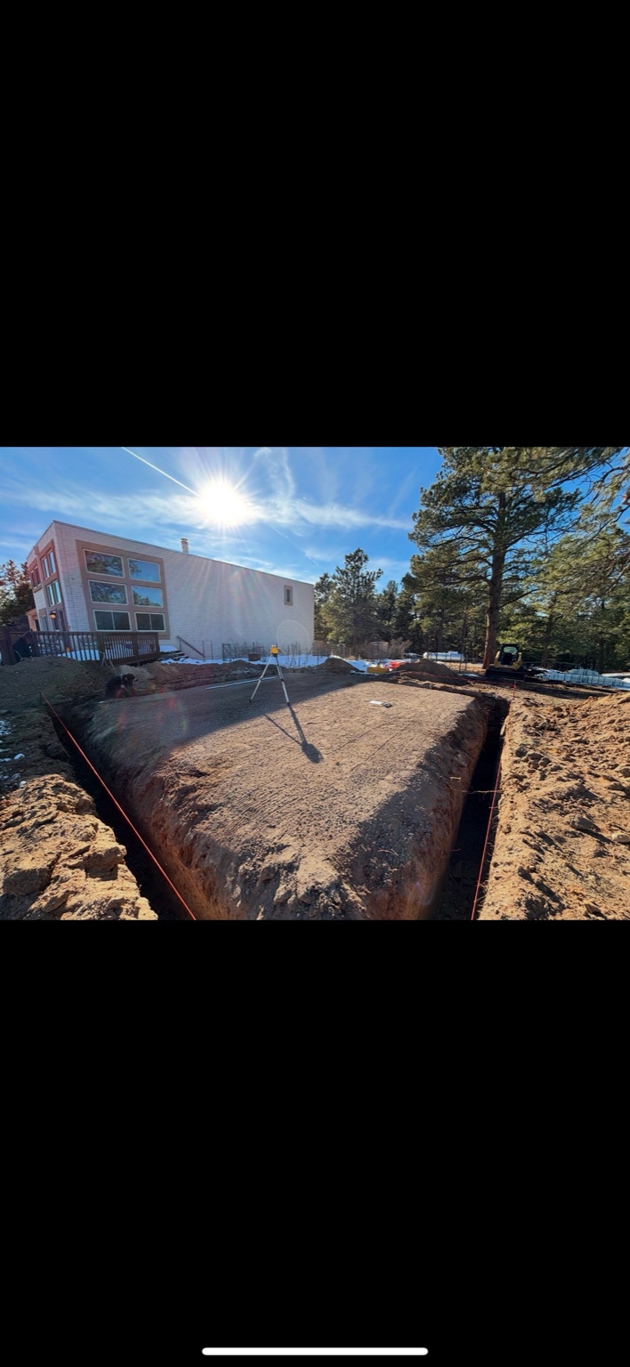 Professional excavation project in progress in Colorado Springs area